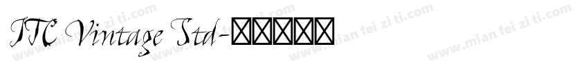 ITC Vintage Std字体转换